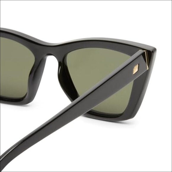 Gold-Tone Logo Emblem Sunglasses, Cateye Frame, Soft Case Included